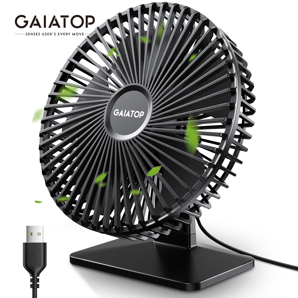 Oscillating Fan Clip - GAIATOP Schreibtischventilator, tragbarer USB-Ventilator 90 °