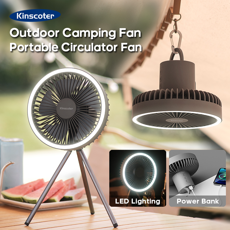 Oscillating Fan Clip - 10000 mAh 4000 mAh Camping-Ventilator, wiederaufladbar,