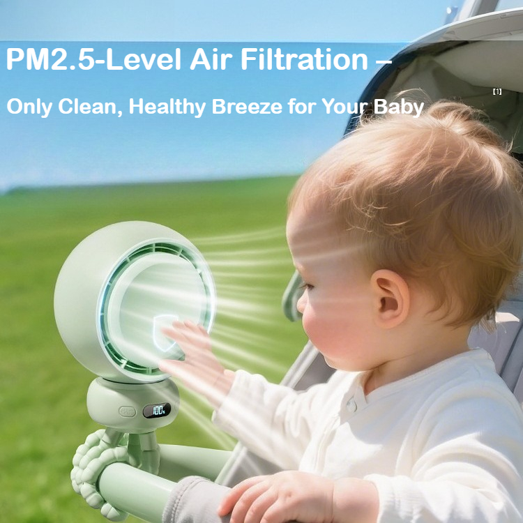 Oscillating Fan Clip - Octopus Kinderwagen-Ventilator – automatisch oszillierender Clip-On-Ventilator