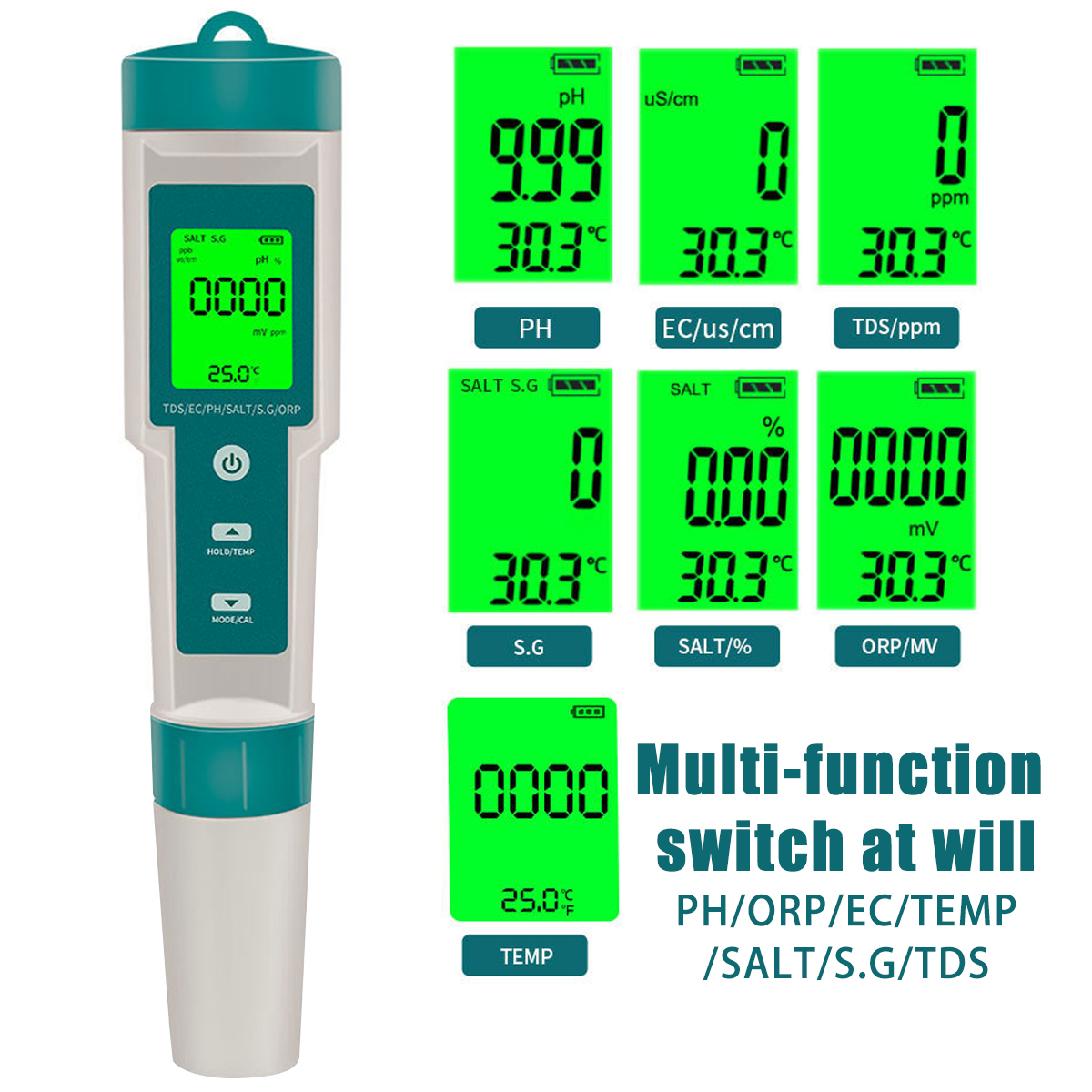 Digitales PH-Messgerät 7-in-1  – Ph Up Down Solution Bewertung und Preis