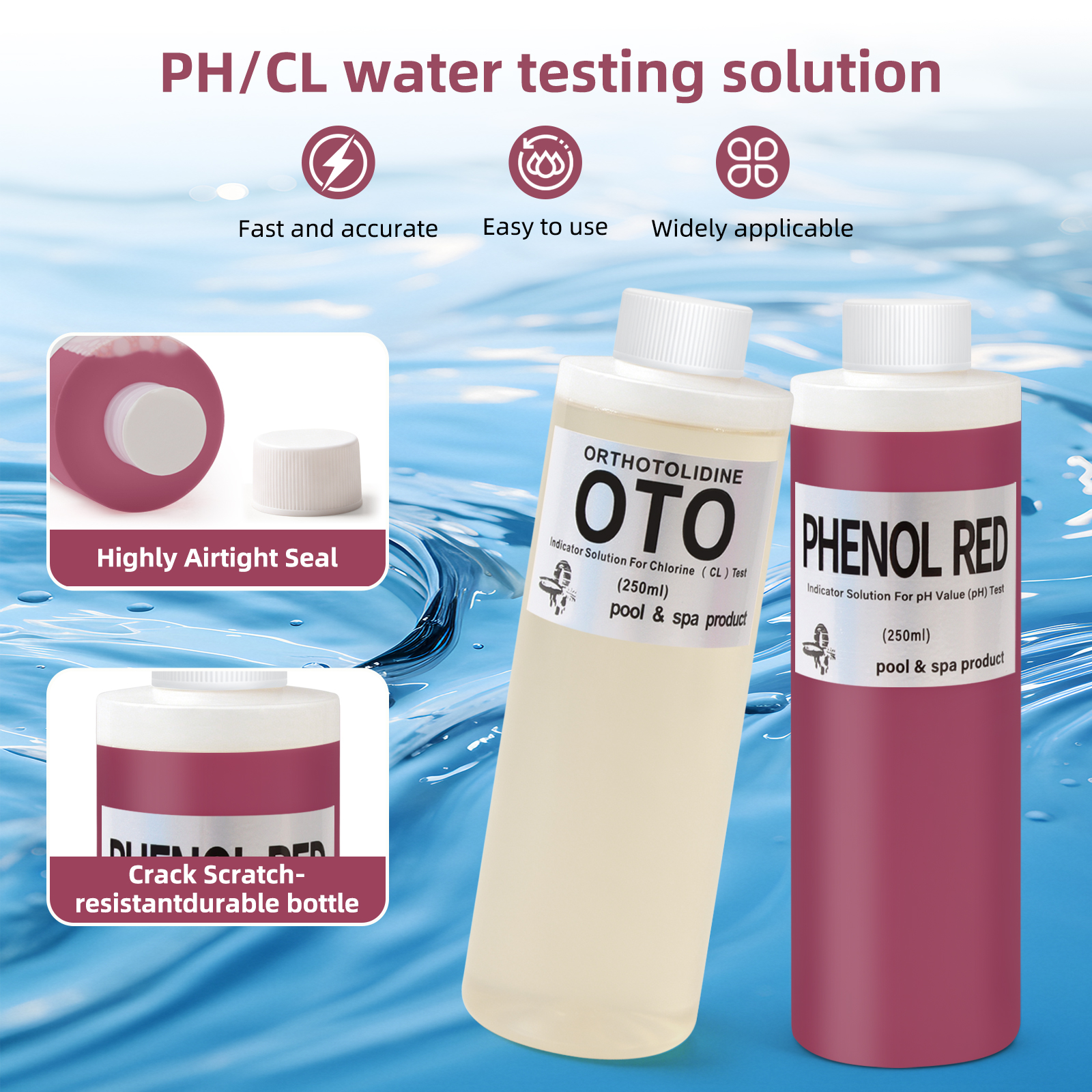 250ml Pool-Wassertestkit PH-In – Ph Up Down Solution Bewertung und Preis