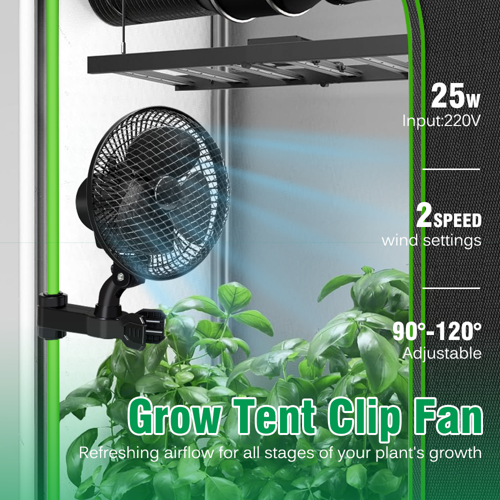 Plant Tent Cooling Clip-On-Ven – Oscillating Fan Clip Bewertung und Preis