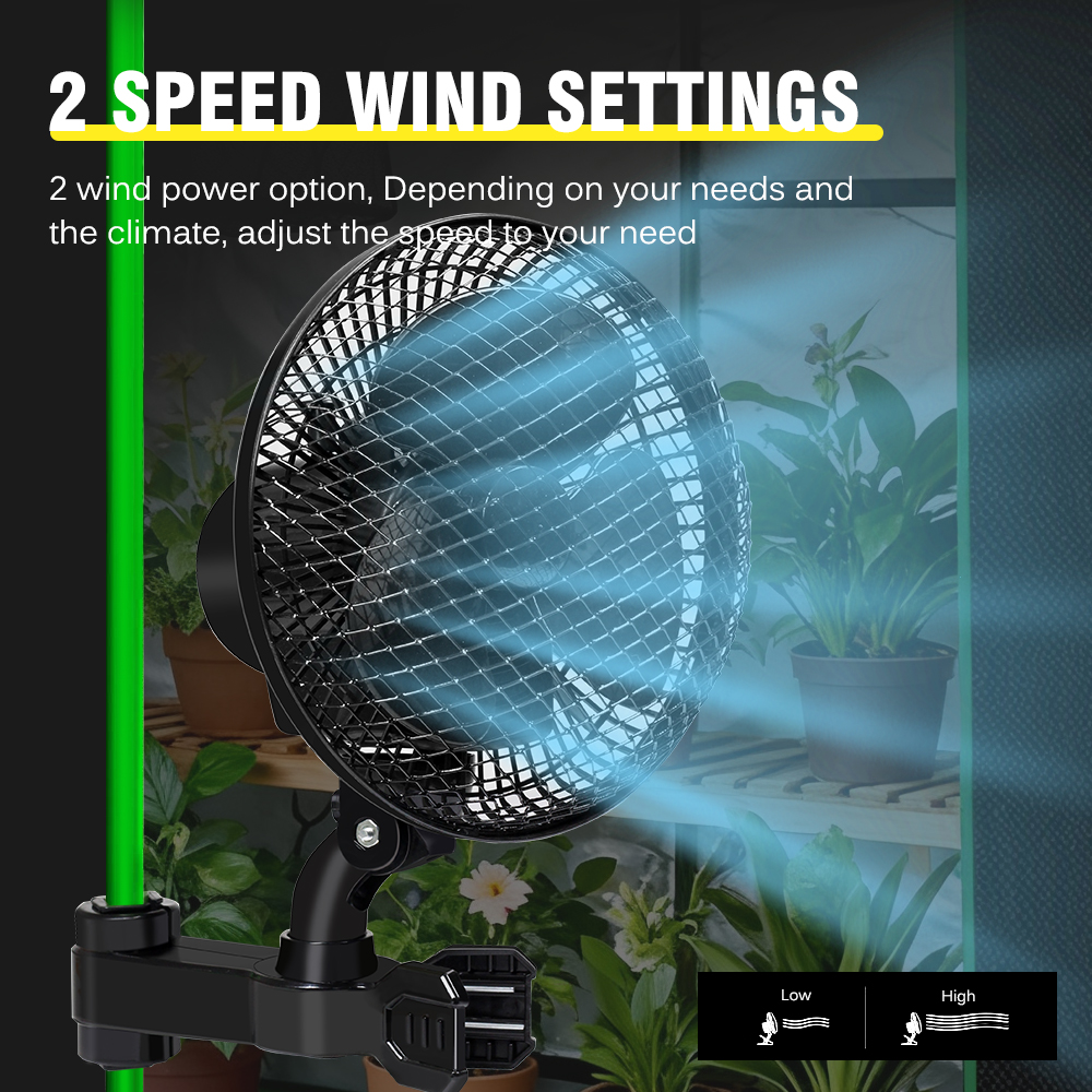 Plant Tent Cooling Clip-On-Ven – Oscillating Fan Clip Bewertung und Preis